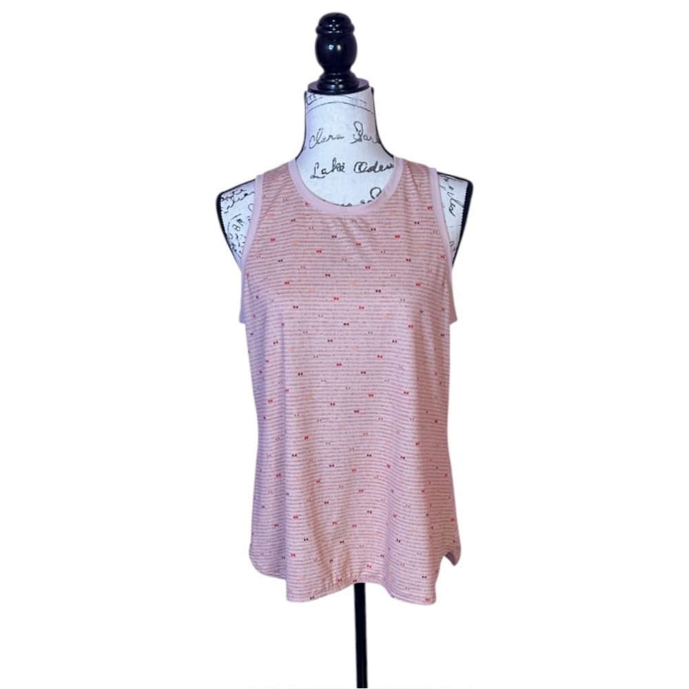 Columbia Pink Striped Sleeveless Top Size Large